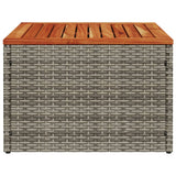 vidaXL Tuintafel met glazen blad zwart 55x55x37 cm poly rattan