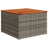 vidaXL Tuintafel met glazen blad zwart 55x55x37 cm poly rattan