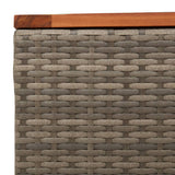 vidaXL Tuintafel met glazen blad zwart 55x55x37 cm poly rattan