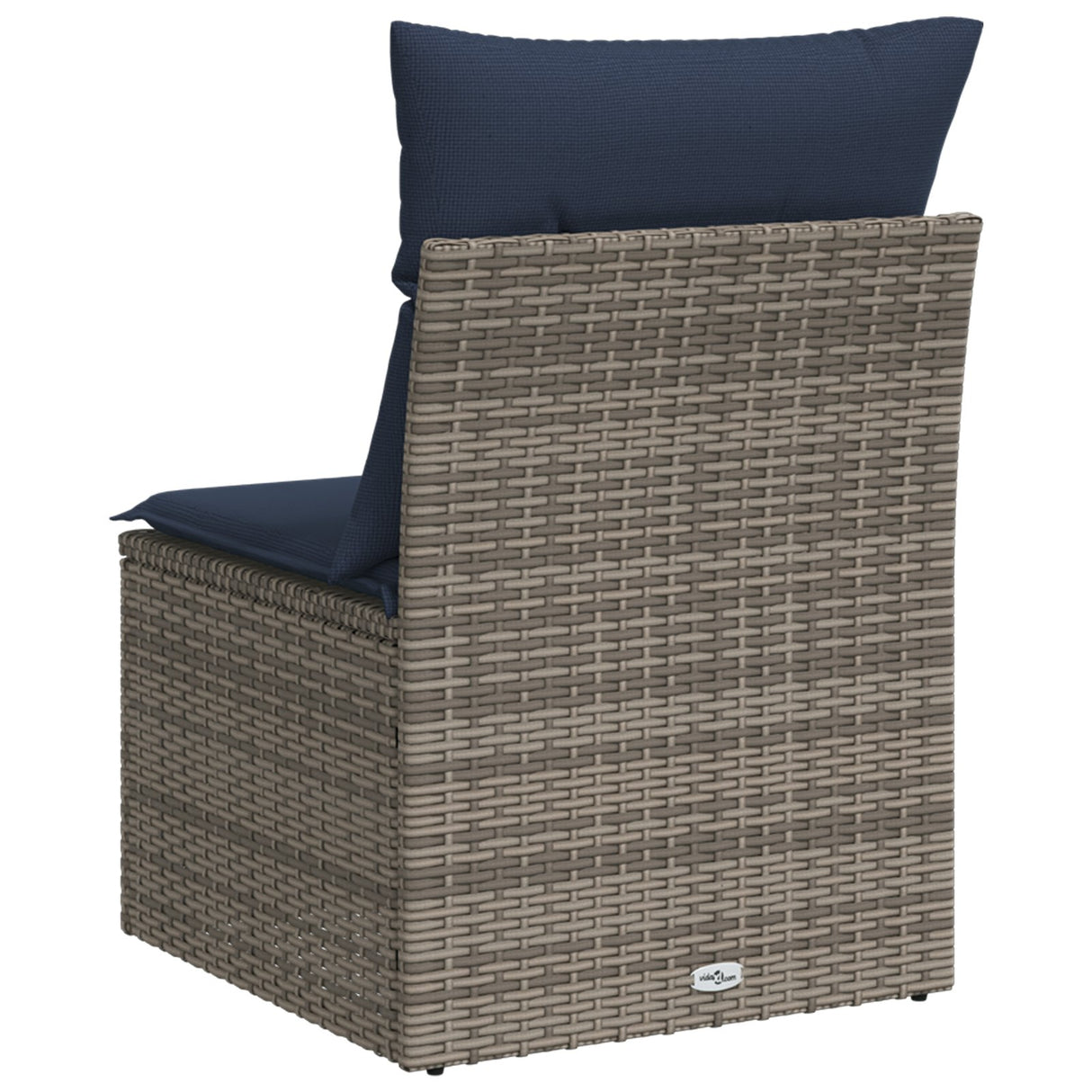 vidaXL Tuinbank 2-zits met kussens poly rattan zwart