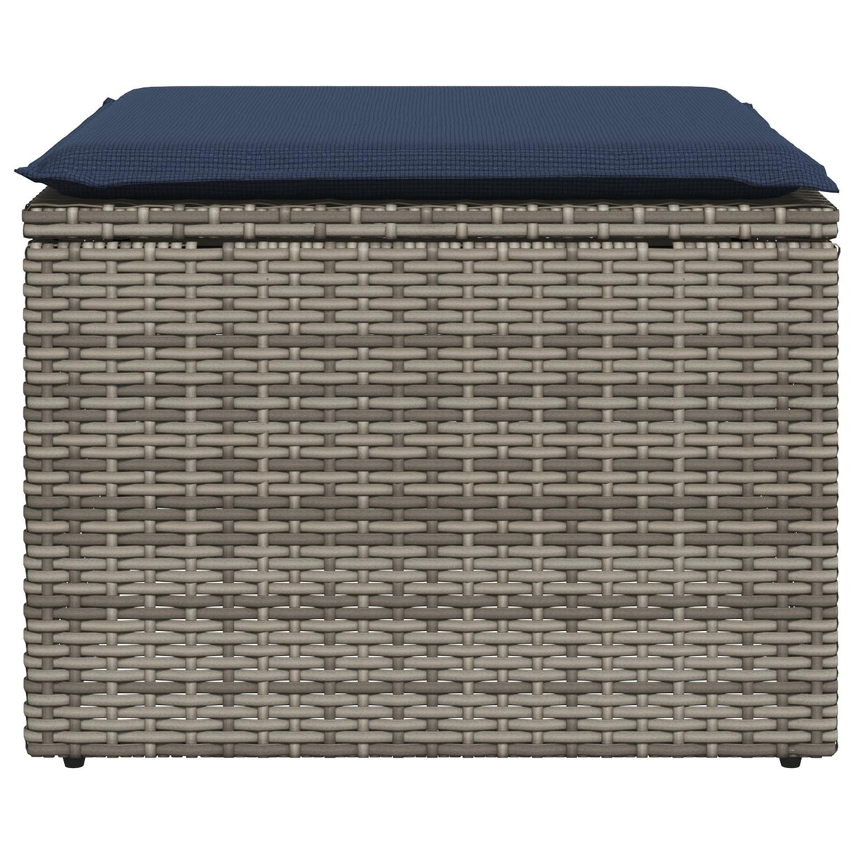vidaXL Tuinkruk met kussen 55x55x37 cm poly rattan grijs