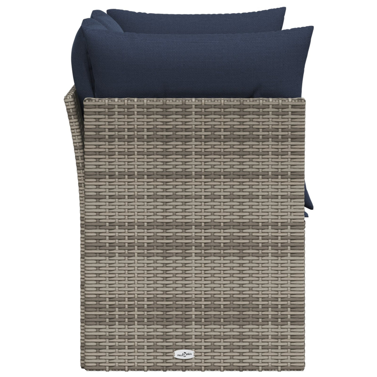 vidaXL Tuinbank 3-zits met kussens poly rattan zwart