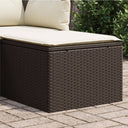 vidaXL Tuinkruk met kussen zwart 55x55x37 cm poly rattan