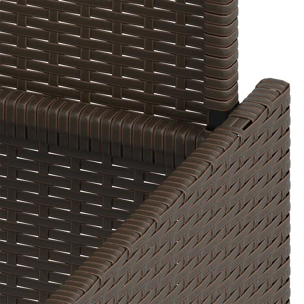vidaXL Tuintafel met glazen blad 100x55x73 cm poly rattan zwart