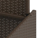 vidaXL Tuintafel met glazen blad 100x55x73 cm poly rattan zwart