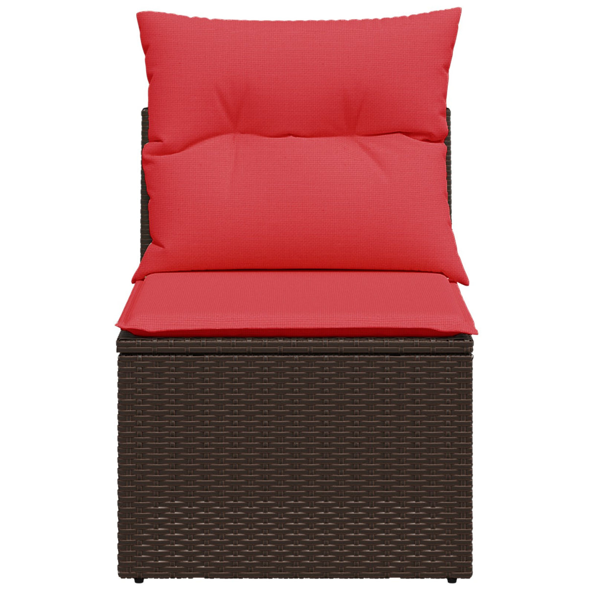 vidaXL Tuinbank 3-zits met kussens poly rattan zwart
