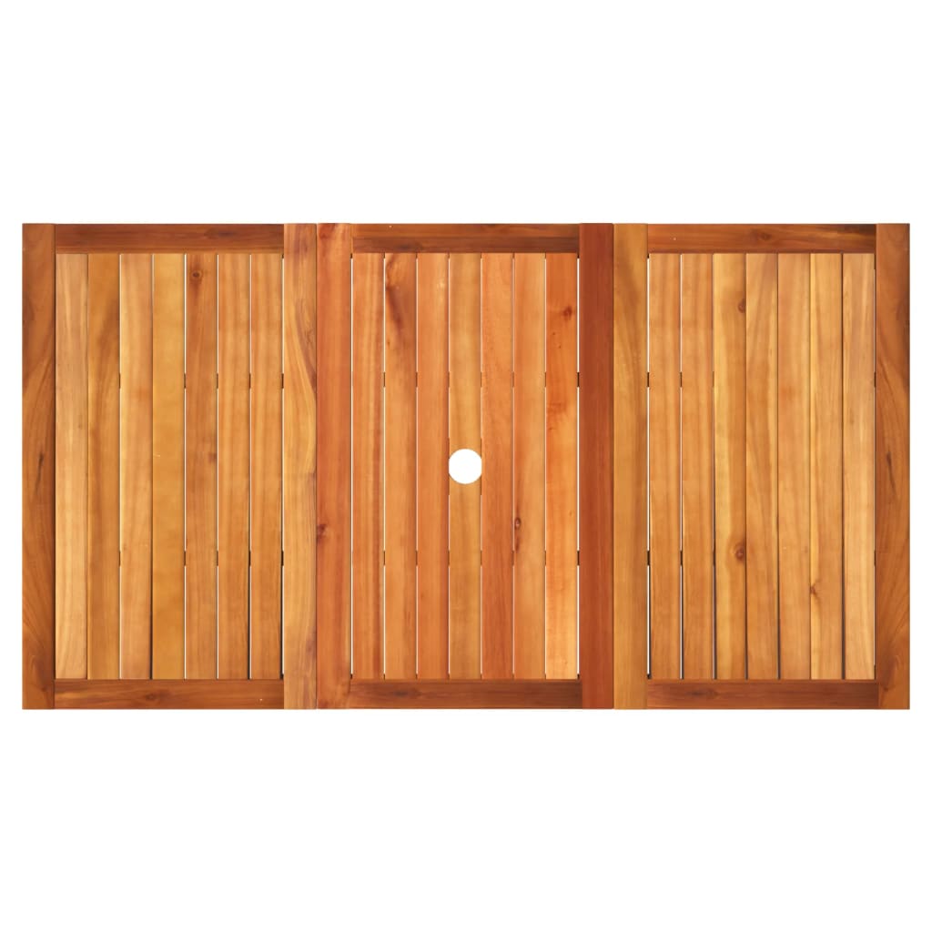 vidaXL Tuintafel 40x40x42 cm poly rattan en acaciahout zwart