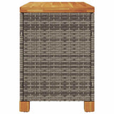 vidaXL Garden storage box 80x40x48 cm poly rattan and acacia wood black