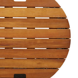 vidaXL Tuinbijzettafels 2 st met houten blad poly rattan zwart