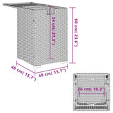 vidaXL Afdekkast voor propaangasfles 40x40x60 cm Poly Rattan zwart