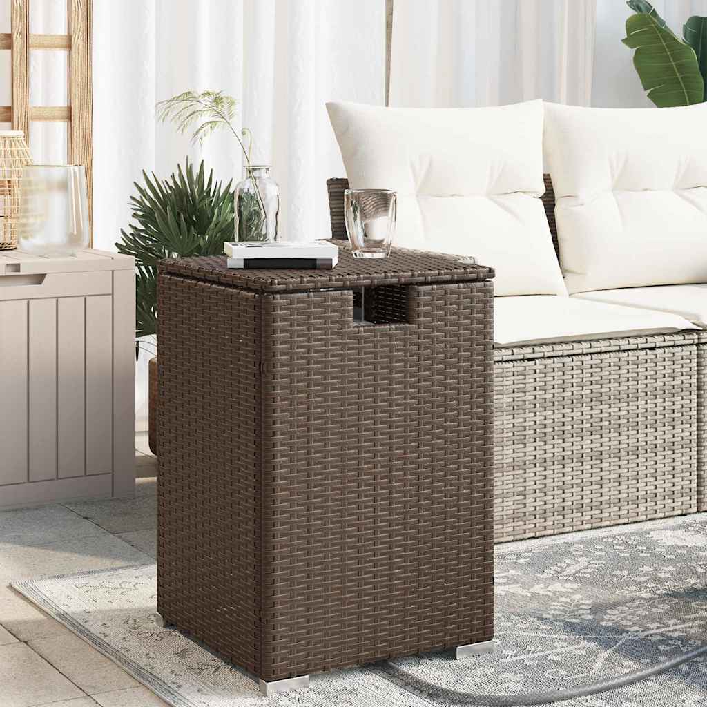 vidaXL Afdekkast voor propaangasfles 40x40x60 cm Poly Rattan zwart