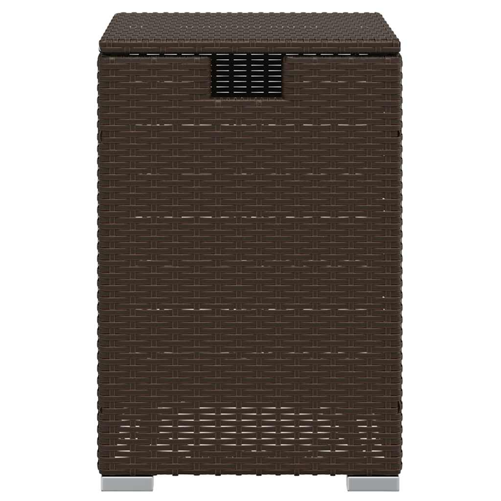 vidaXL Afdekkast voor propaangasfles 40x40x60 cm Poly Rattan zwart