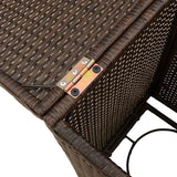 vidaXL Afdekkast voor propaangasfles 40x40x60 cm Poly Rattan zwart