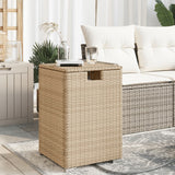 vidaXL Afdekkast voor propaangasfles 40x40x60 cm Poly Rattan zwart