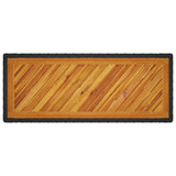 vidaXL Tuinbijzettafel met houten blad 60x40x75 cm poly rattan zwart
