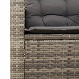 vidaXL 3-delige Bistroset met kussens poly rattan en acaciahout zwart