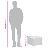 vidaXL Tuintafel 45x45x37 cm poly rattan en acaciahout zwart