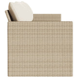 vidaXL Tuinbank 3-zits met kussens poly rattan zwart