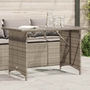 vidaXL Tuintafel met glazen blad 110x68x70 cm poly rattan zwart