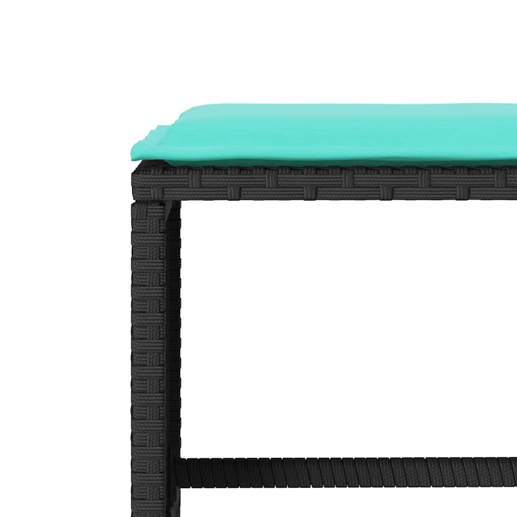 vidaXL 4-delige Loungeset met kussens poly rattan bruin
