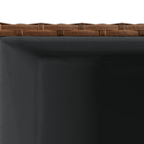 vidaXL Planters 3 pcs poly rattan black