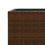 vidaXL Planters 3 pcs poly rattan black