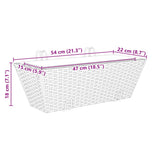 vidaXL Plantenbakken 2 st met haken poly rattan zwart