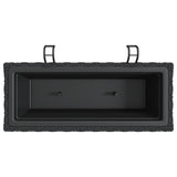 vidaXL Plantenbakken 2 st met haken poly rattan zwart