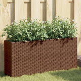 vidaXL Plantenbakken met 2 potten 2 st 90x20x40 cm poly rattan zwart
