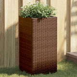 vidaXL Plantenbakken 2 st 30x30x60 cm poly rattan zwart