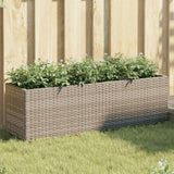 vidaXL Plantenbakken met 3 potten 2 st 105x30x32 cm poly rattan zwart
