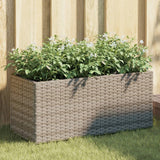 vidaXL Plantenbakken met 3 potten 2 st 105x30x32 cm poly rattan zwart