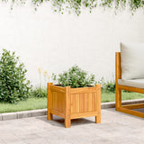vidaXL Planter with liner 31x31x30 cm solid acacia wood