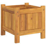 vidaXL Planter with liner 31x31x30 cm solid acacia wood
