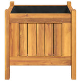 vidaXL Planter with liner 31x31x30 cm solid acacia wood