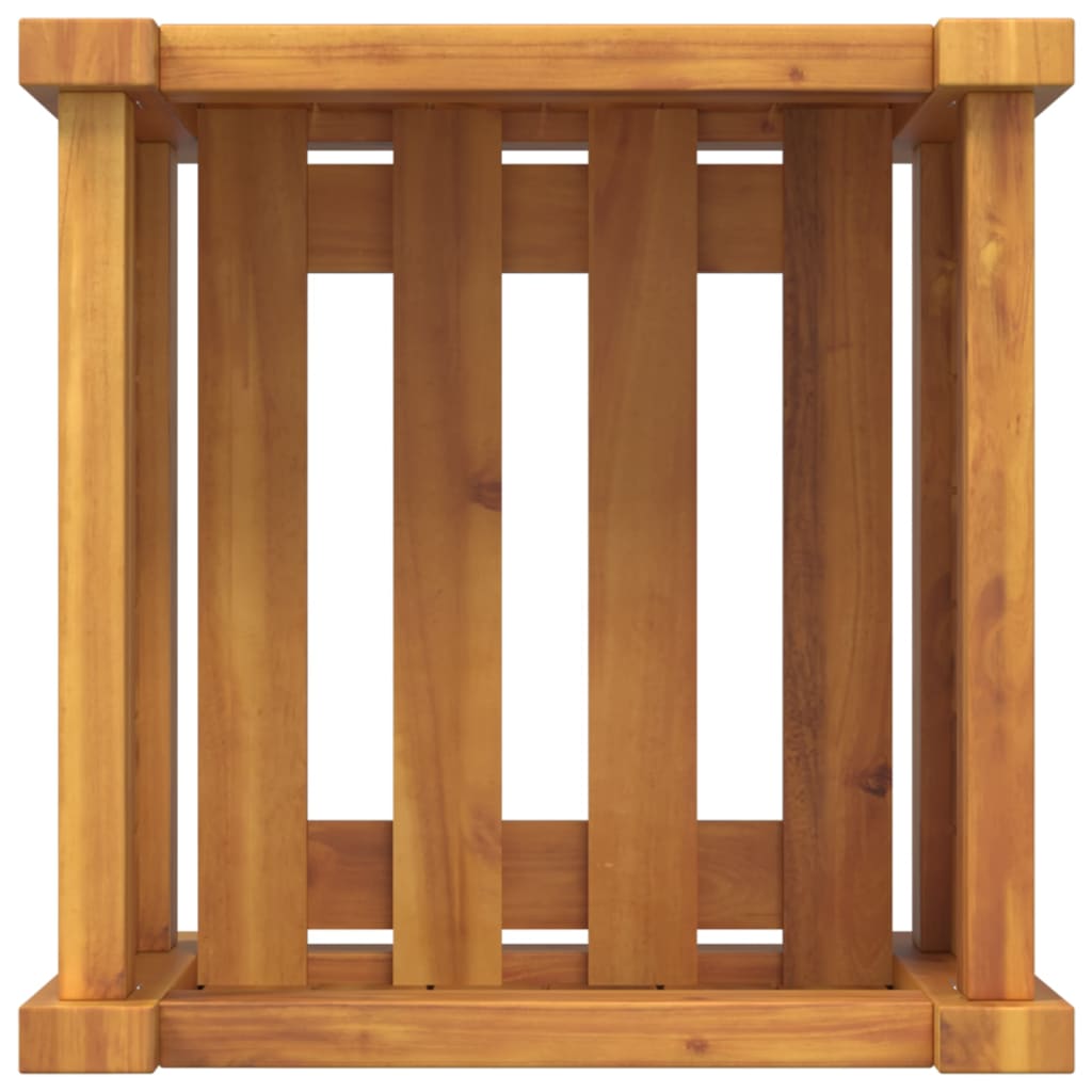 vidaXL Planter with liner 31x31x30 cm solid acacia wood