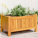 vidaXL Planter with liner 31x31x30 cm solid acacia wood