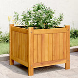 vidaXL Planter with liner 31x31x30 cm solid acacia wood