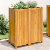 vidaXL Planter with liner 31x31x30 cm solid acacia wood