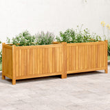 vidaXL Planter with liner 31x31x30 cm solid acacia wood