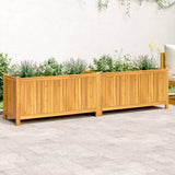 vidaXL Planter with liner 31x31x30 cm solid acacia wood