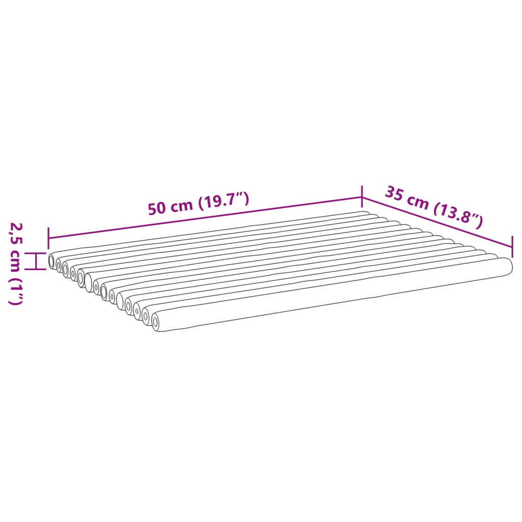 vidaXL Badmatten 2 st 50x35 cm bamboe