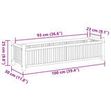 vidaXL Planter 50x30x25 cm bamboo