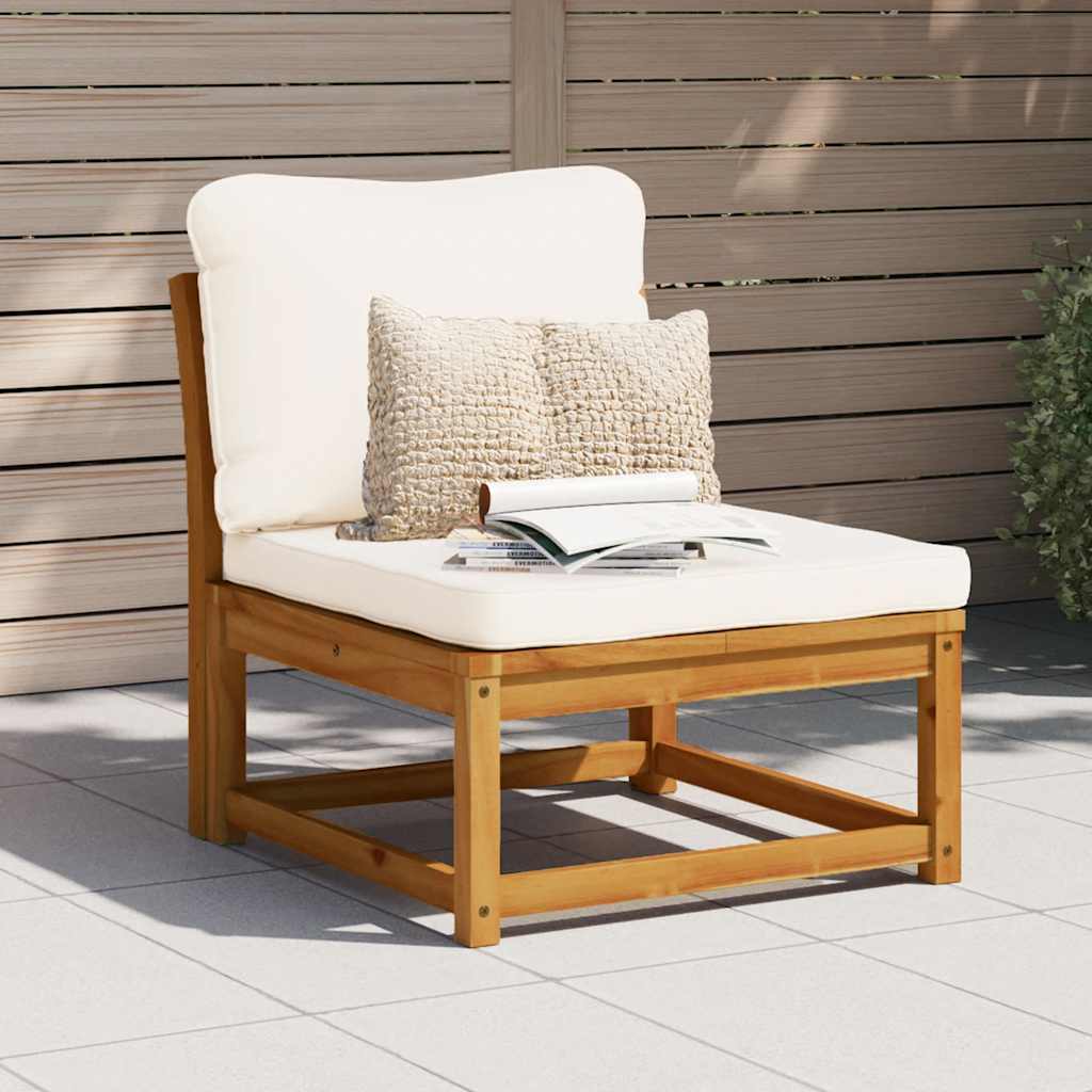 vidaXL Garden Corner Sofa with Cushions 73x73x65 cm Solid Acacia Wood