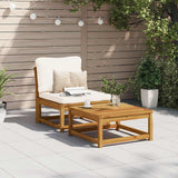vidaXL Garden Corner Sofa with Cushions 73x73x65 cm Solid Acacia Wood