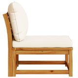 vidaXL Garden Corner Sofa with Cushions 73x73x65 cm Solid Acacia Wood