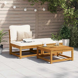 vidaXL Garden Corner Sofa with Cushions 73x73x65 cm Solid Acacia Wood