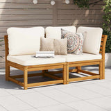 vidaXL Garden Corner Sofa with Cushions 73x73x65 cm Solid Acacia Wood
