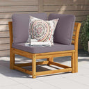 vidaXL Garden Corner Sofa with Cushions 73x73x65 cm Solid Acacia Wood