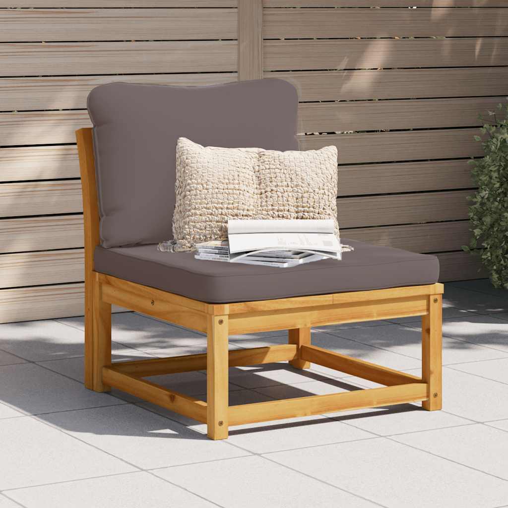 vidaXL Garden Corner Sofa with Cushions 73x73x65 cm Solid Acacia Wood